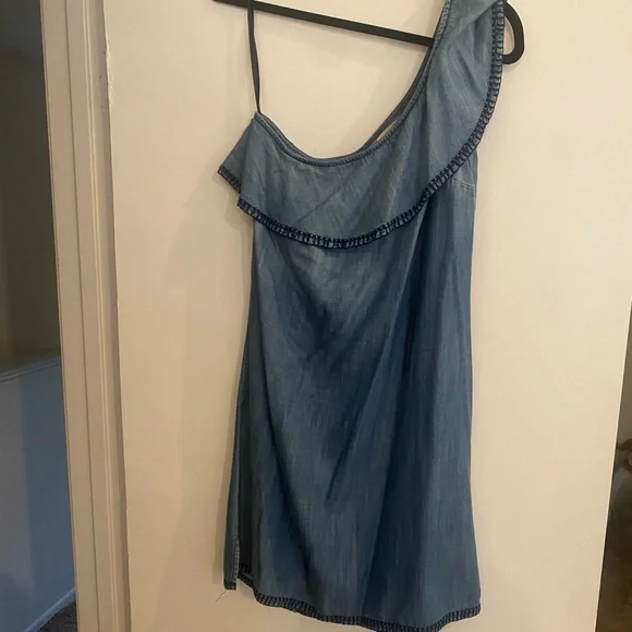 cloth & stone | Dresses | Cloth And Stone One Should Ruffle Denim Dress |  Poshmark
